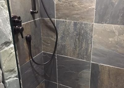 Arden bathroom Greyand Brown Shower LargeTile